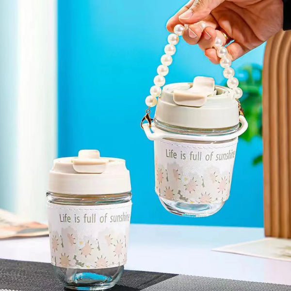 Elegant Pearl Chain Drinkware Set