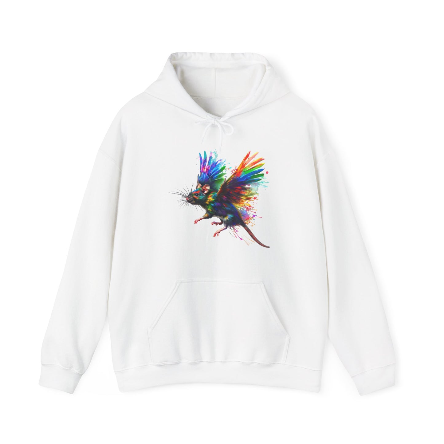 Flying Rat Hooded Sweatshirt Random Urban Pigeon Design Cozy Pullover