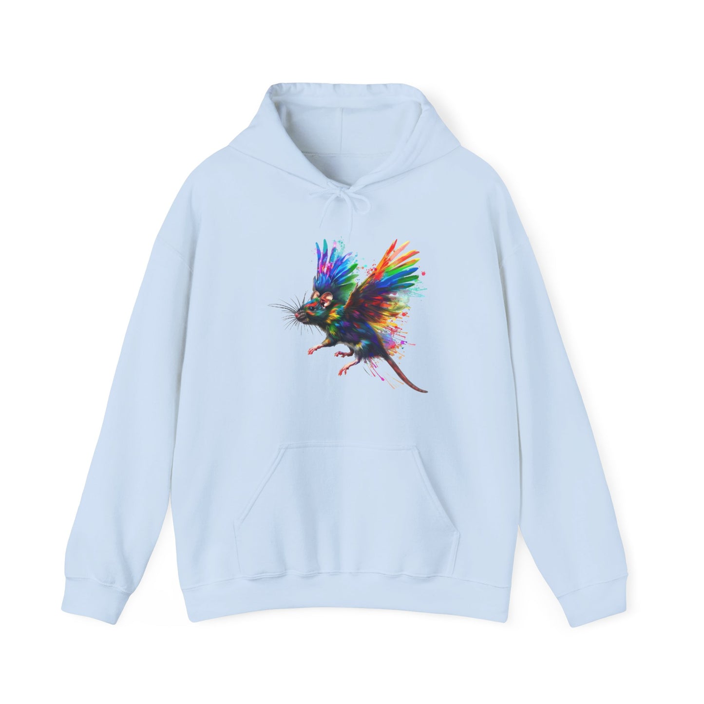 Flying Rat Hooded Sweatshirt Random Urban Pigeon Design Cozy Pullover