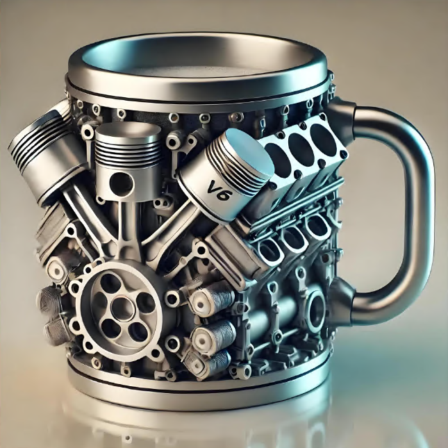 Car Lover's Mechanical Steam Engine Coffee Mug