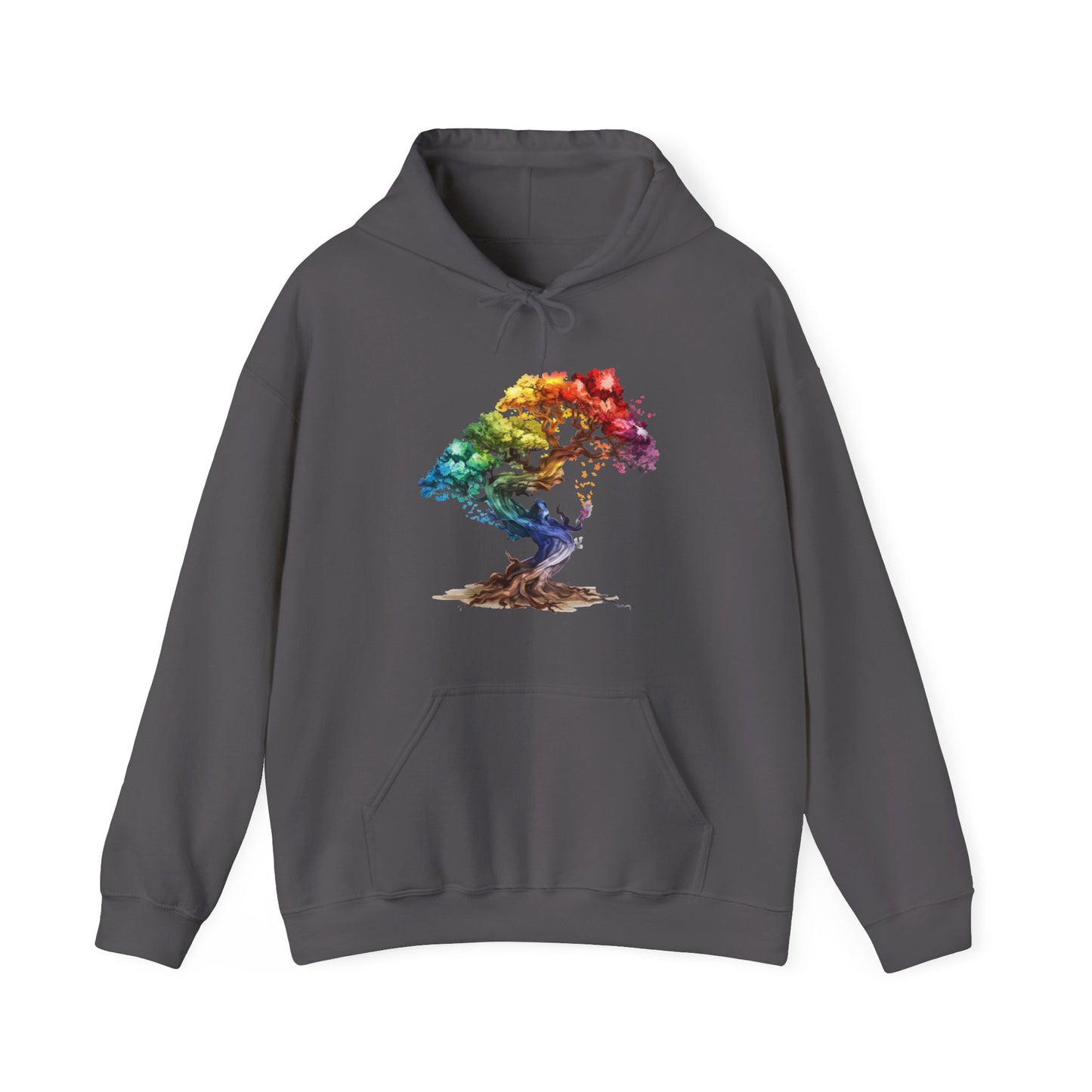 Flying Tree Hooded Sweatshirt Random Whimsical Forest Design Cozy Winter Wear