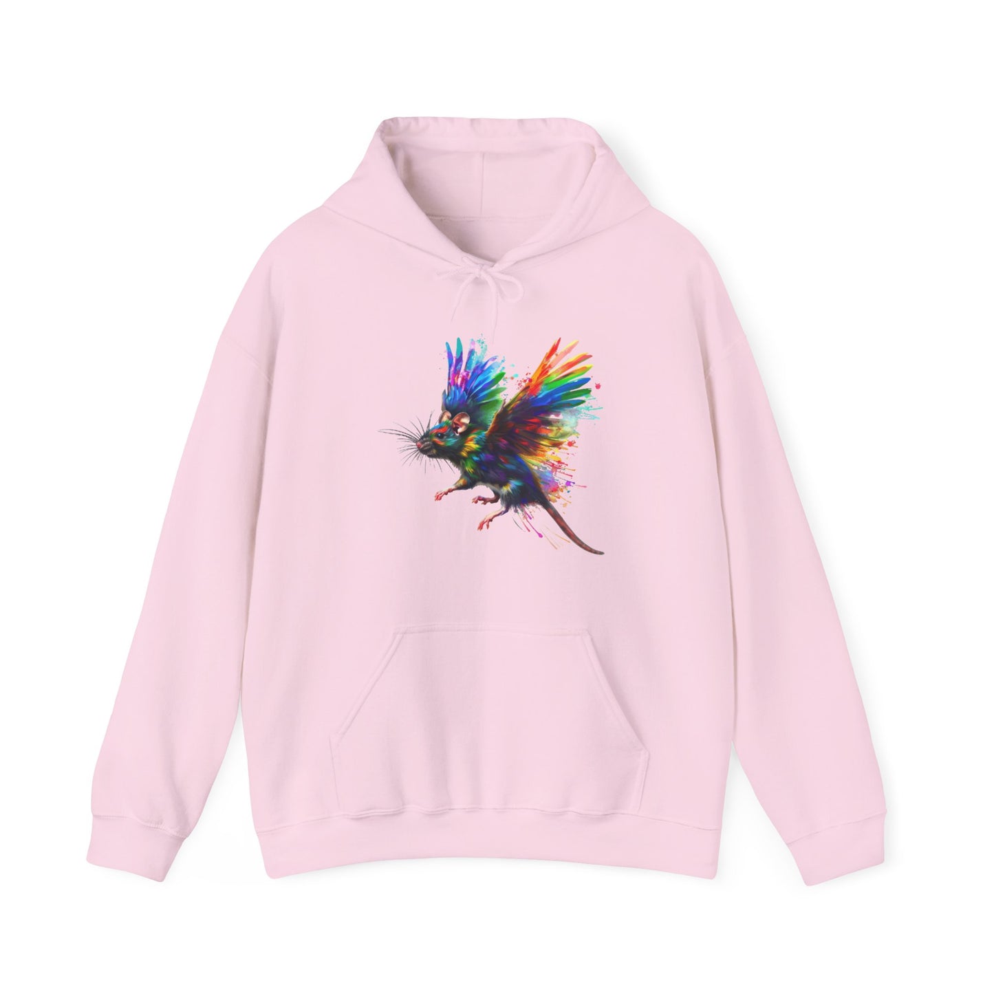 Flying Rat Hooded Sweatshirt Random Urban Pigeon Design Cozy Pullover