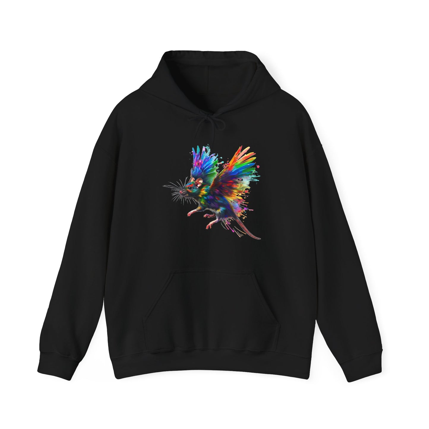 Flying Rat Hooded Sweatshirt Random Urban Pigeon Design Cozy Pullover