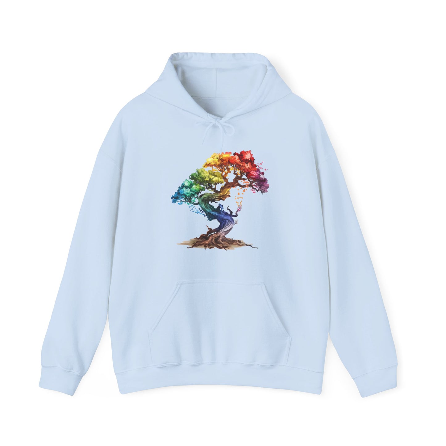 Flying Tree Hooded Sweatshirt Random Whimsical Forest Design Cozy Winter Wear