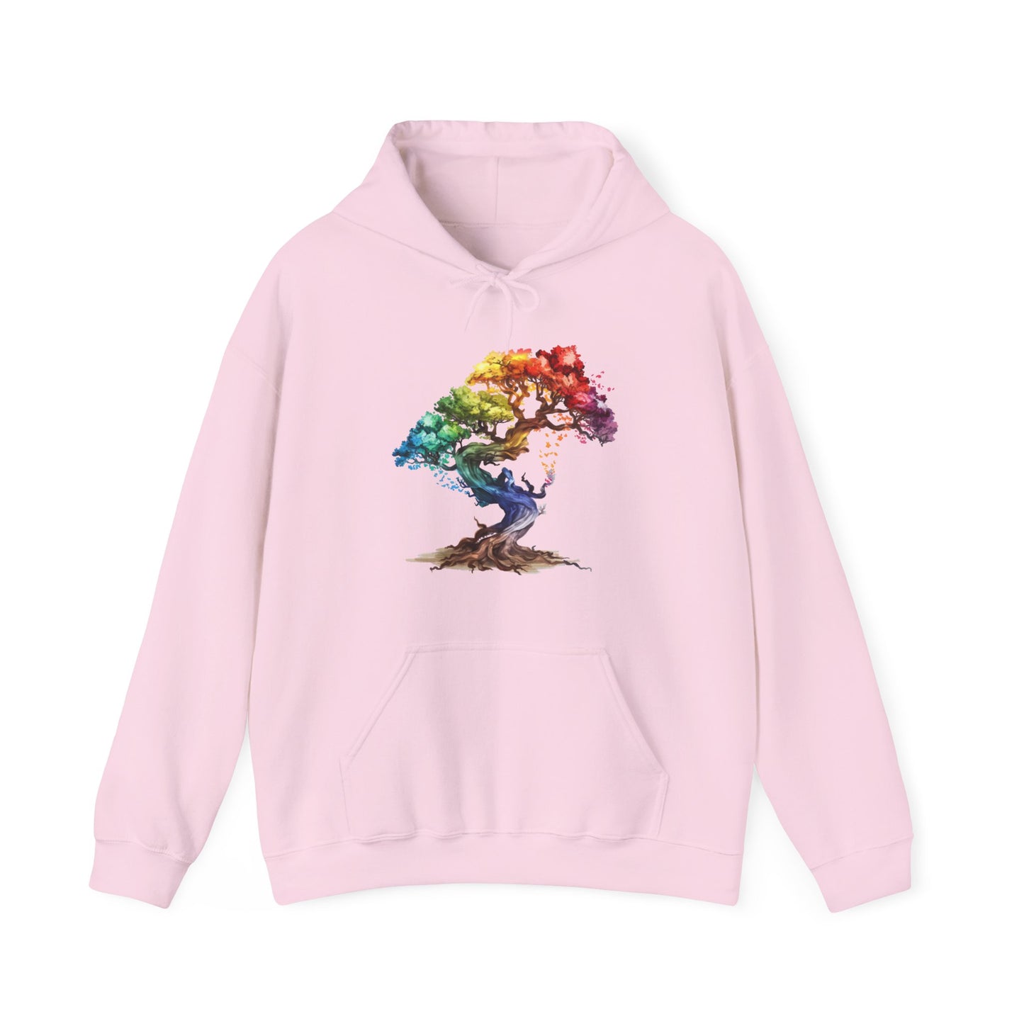 Flying Tree Hooded Sweatshirt Random Whimsical Forest Design Cozy Winter Wear