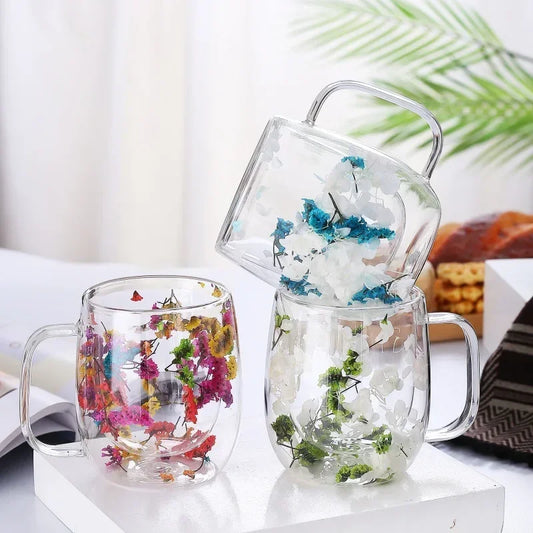 Elegant Double Layer Glass Mug