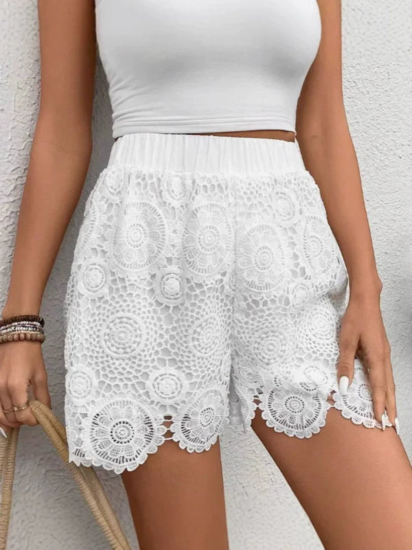 Chic Lace High-Waist Shorts