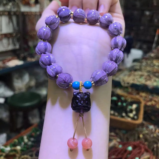 Elegant Purple Glass Bracelet
