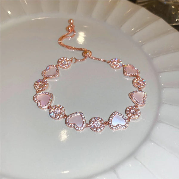 Golden Sun Heart Bracelet