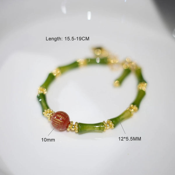 Elegant Bamboo Beaded Bracelet