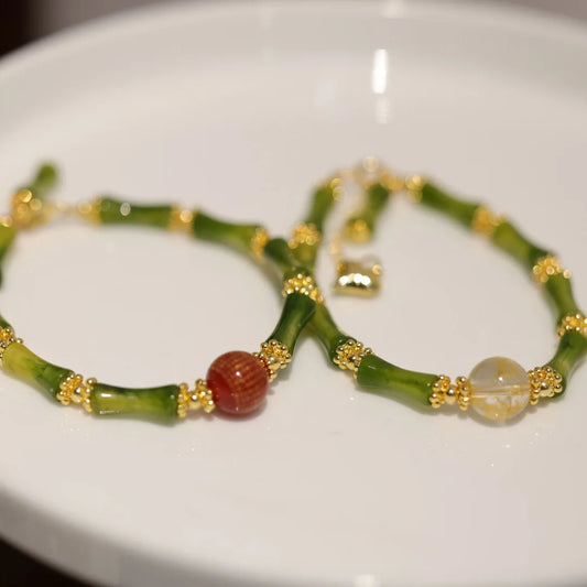 Elegant Bamboo Beaded Bracelet