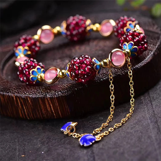 Charming Multicolor Garnet Bracelet