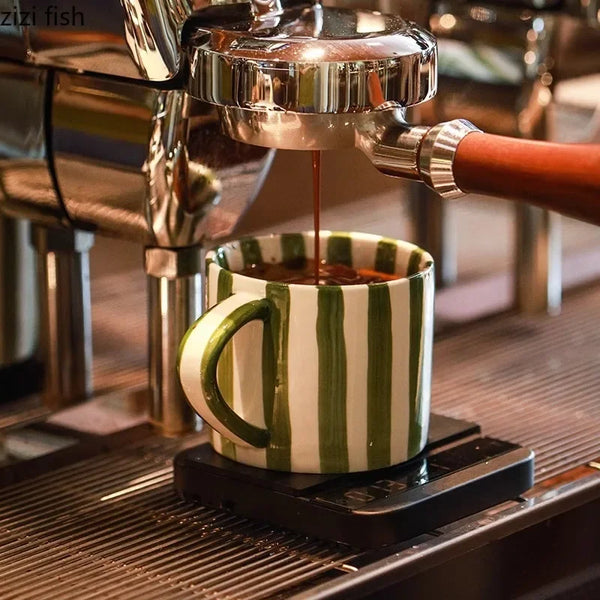 Charming Striped Ceramic Mug