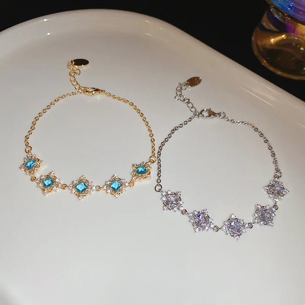 Elegant Geometric Zircon Bracelets