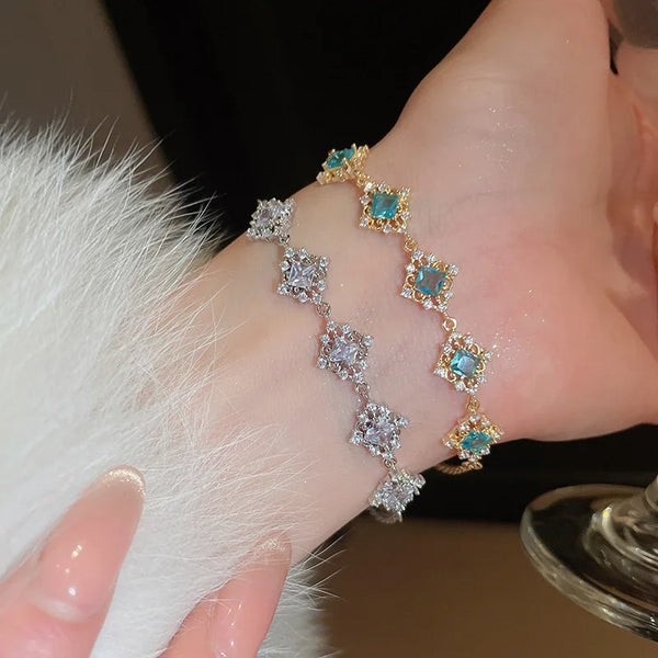 Elegant Geometric Zircon Bracelets