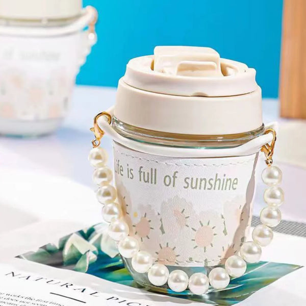 Elegant Pearl Chain Drinkware Set