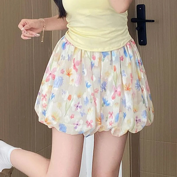 Kawaii Floral Beach Shorts