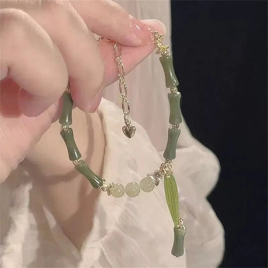 Elegant Bamboo Charm Bracelet