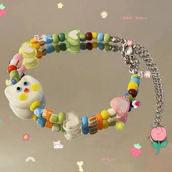 Charming Star Cat Beaded Bracelet