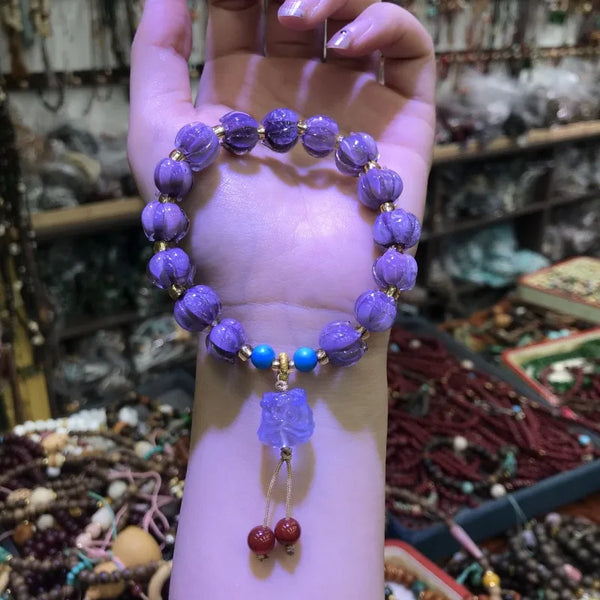 Elegant Purple Glass Bracelet