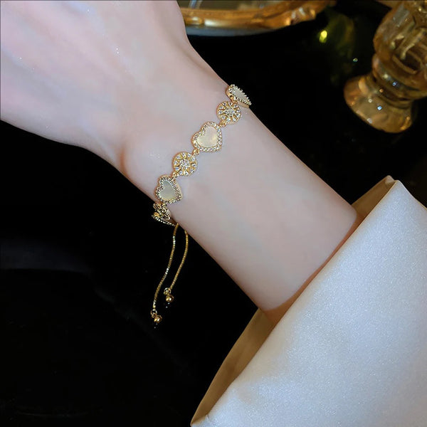Golden Sun Heart Bracelet