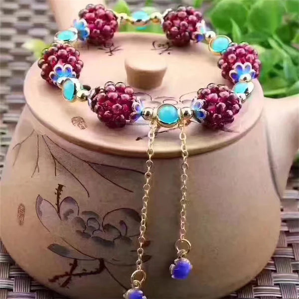 Charming Multicolor Garnet Bracelet